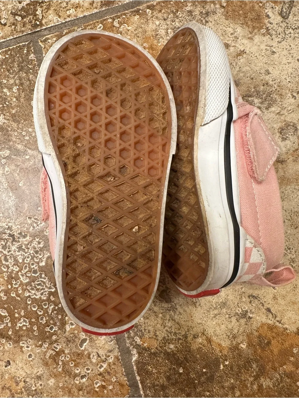 Vans Kids Slip-On Checkerboard Sneakers - Pink & White